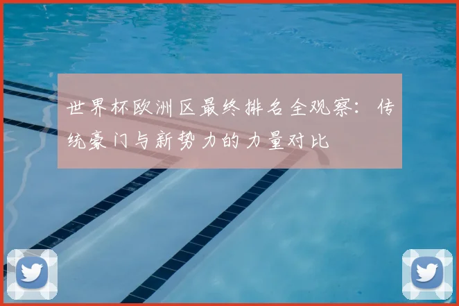 世界杯欧洲区最终排名全观察：传统豪门与新势力的力量对比